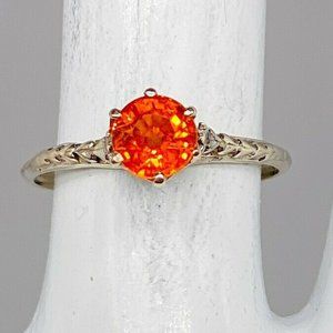Estate $2400 1.25ct Natural Padparadscha Sapphire